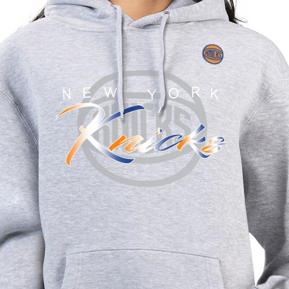NBA - New York Knicks G-III 4Her by Carl Banks Women's Shadow Logo Tri-Blend Fleece Hoodie - Gray