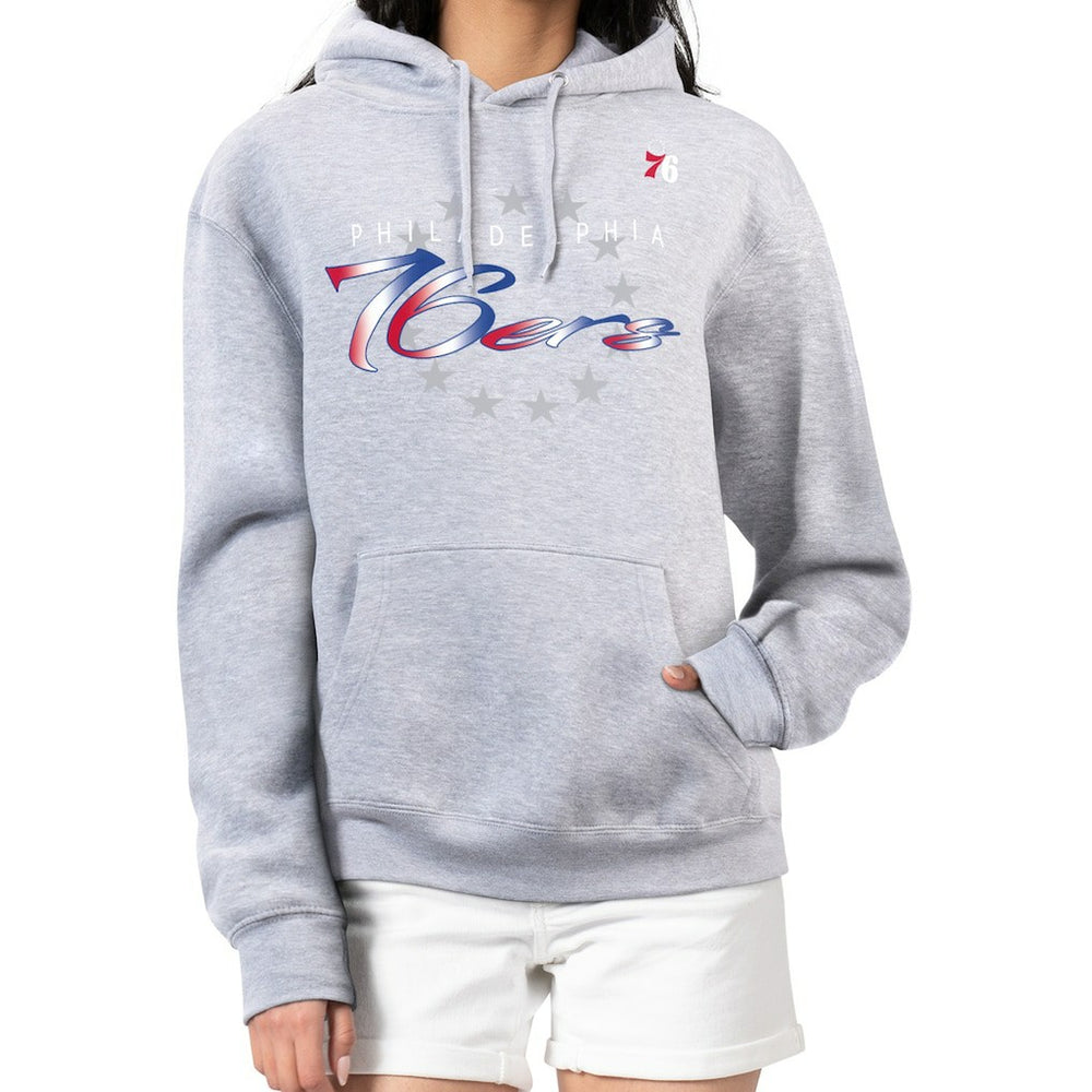 NBA - Philadelphia 76ers G-III 4Her by Carl Banks Women's Shadow Logo Tri-Blend Fleece Hoodie - Gray