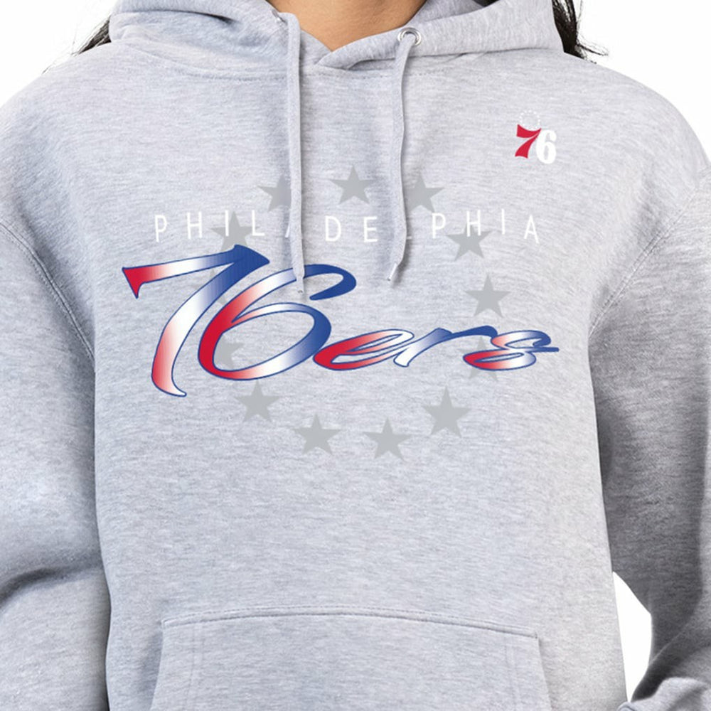 NBA - Philadelphia 76ers G-III 4Her by Carl Banks Women's Shadow Logo Tri-Blend Fleece Hoodie - Gray