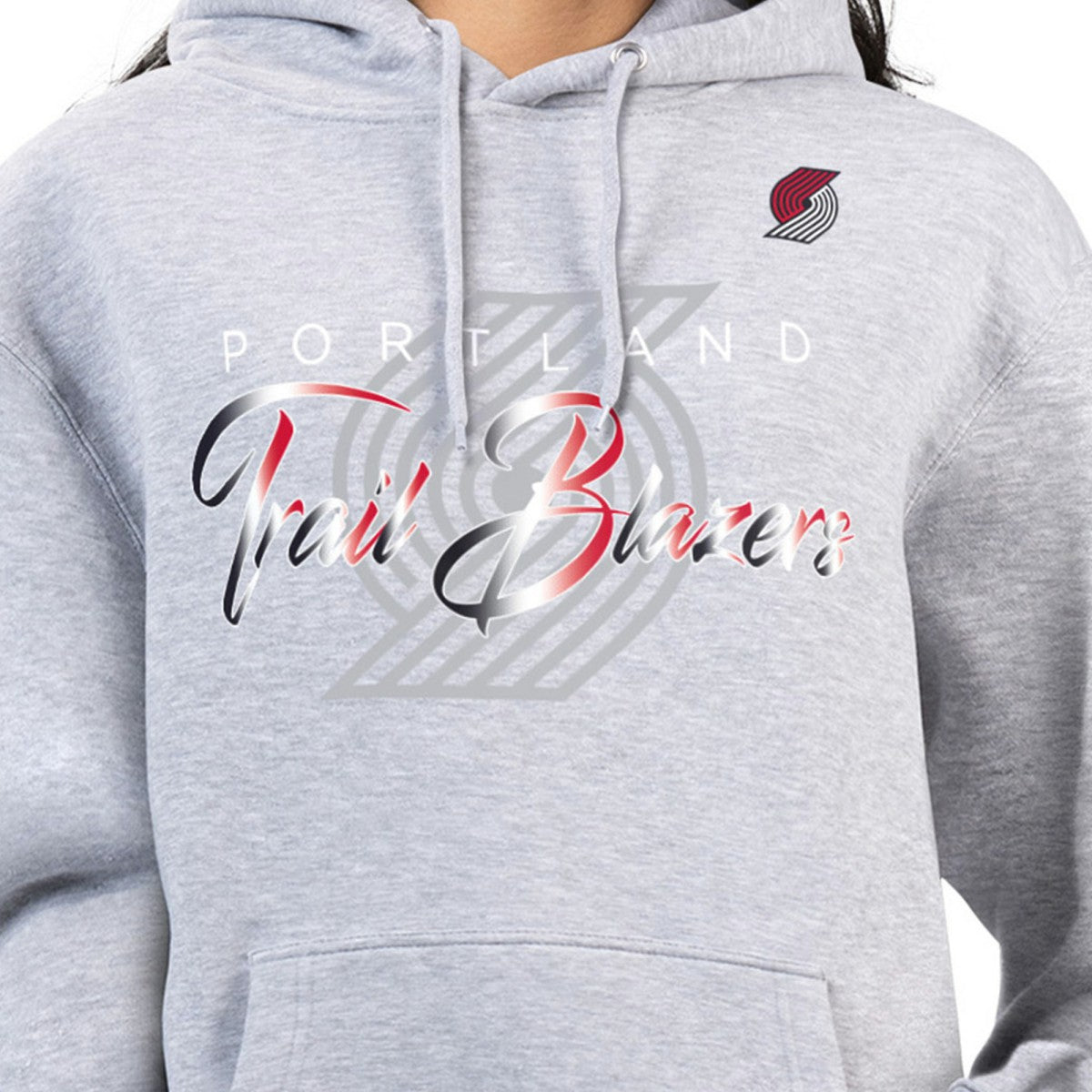 NBA - Portland Trail Blazers G-III 4Her by Carl Banks Women's Shadow Logo Tri-Blend Fleece Hoodie - Gray