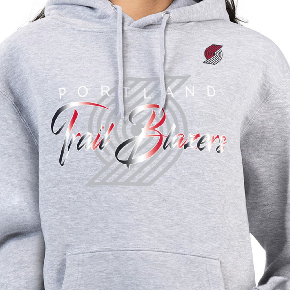 NBA - Portland Trail Blazers G-III 4Her by Carl Banks Women's Shadow Logo Tri-Blend Fleece Hoodie - Gray
