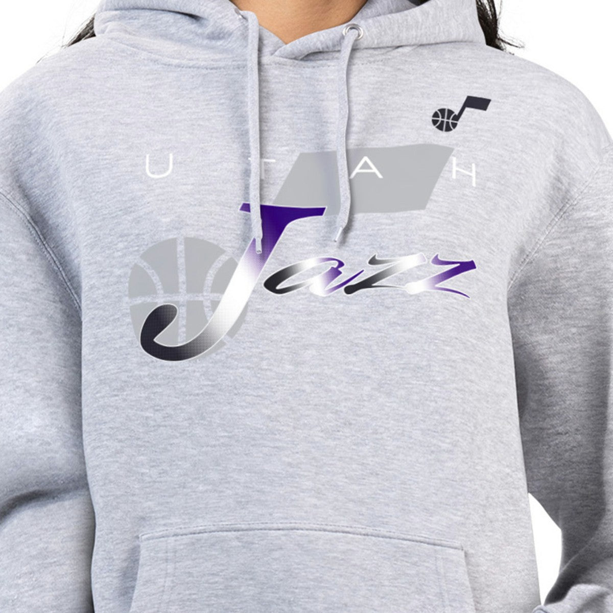 NBA - Utah Jazz G-III 4Her by Carl Banks Women's Shadow Logo Tri-Blend Fleece Hoodie - Gray