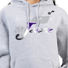 NBA - Utah Jazz G-III 4Her by Carl Banks Women's Shadow Logo Tri-Blend Fleece Hoodie - Gray