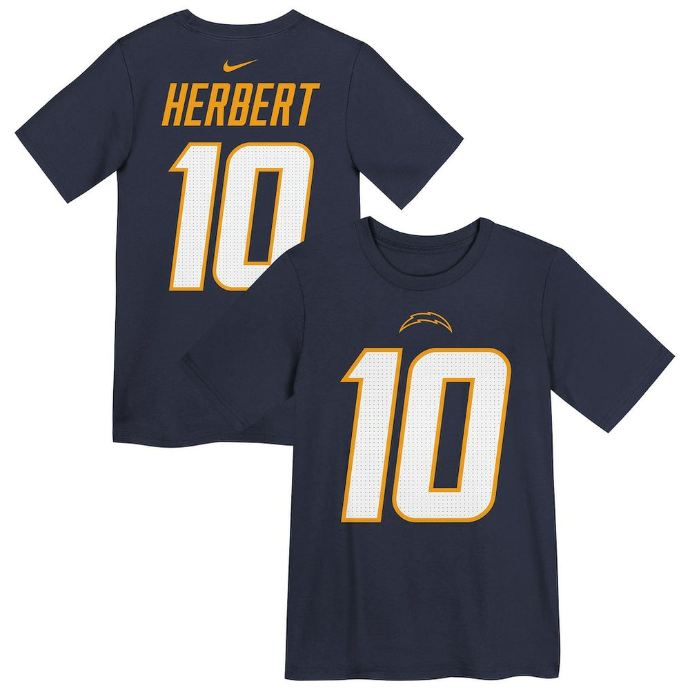 Justin Herbert Los Angeles Chargers Youth Name & Number T-Shirt Navy - Nike