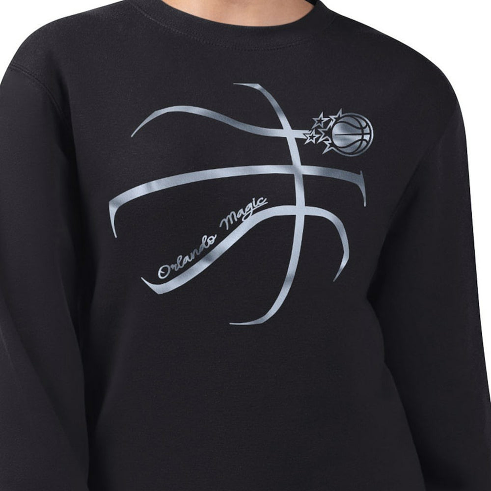 NBA - Orlando Magic G-III 4Her by Carl Banks Women's Metallic Print Basketball Sketch Fleece Sweatshirt - Black