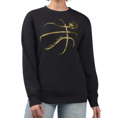 NBA - Atlanta Hawks G-III 4Her by Carl Banks Women's Metallic Print Basketball Sketch Fleece Sweatshirt - Black