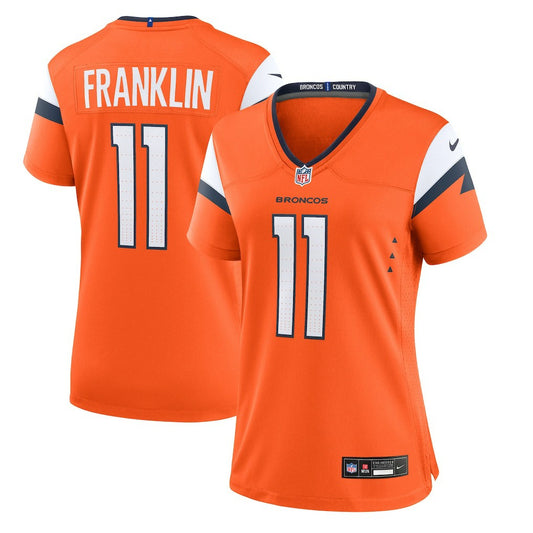 Troy Franklin Denver Broncos Women's Team Game Jersey - Orange | NFL Jerseys