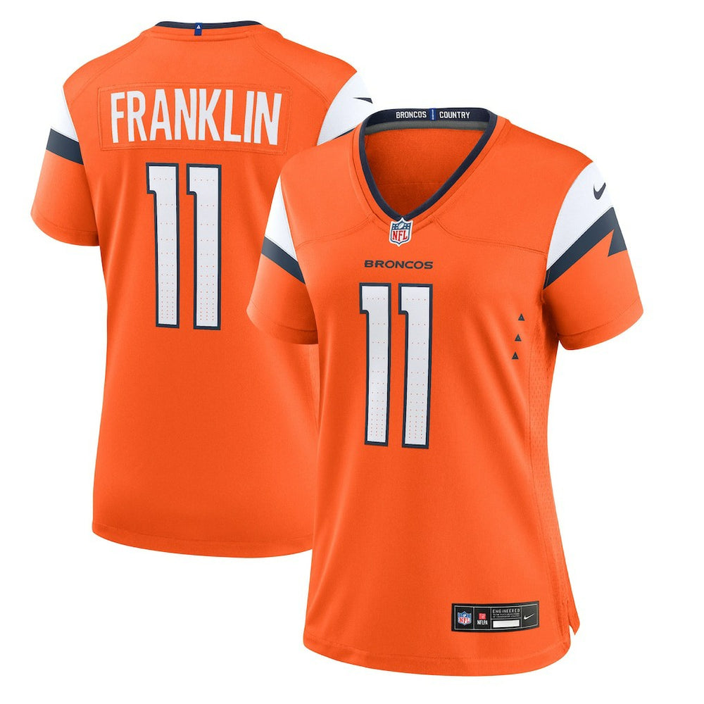 Troy Franklin Denver Broncos Women's Team Game Jersey Orange - Nike