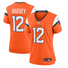 RJ Harvey Denver Broncos Women's Team Game Jersey Orange - Nike