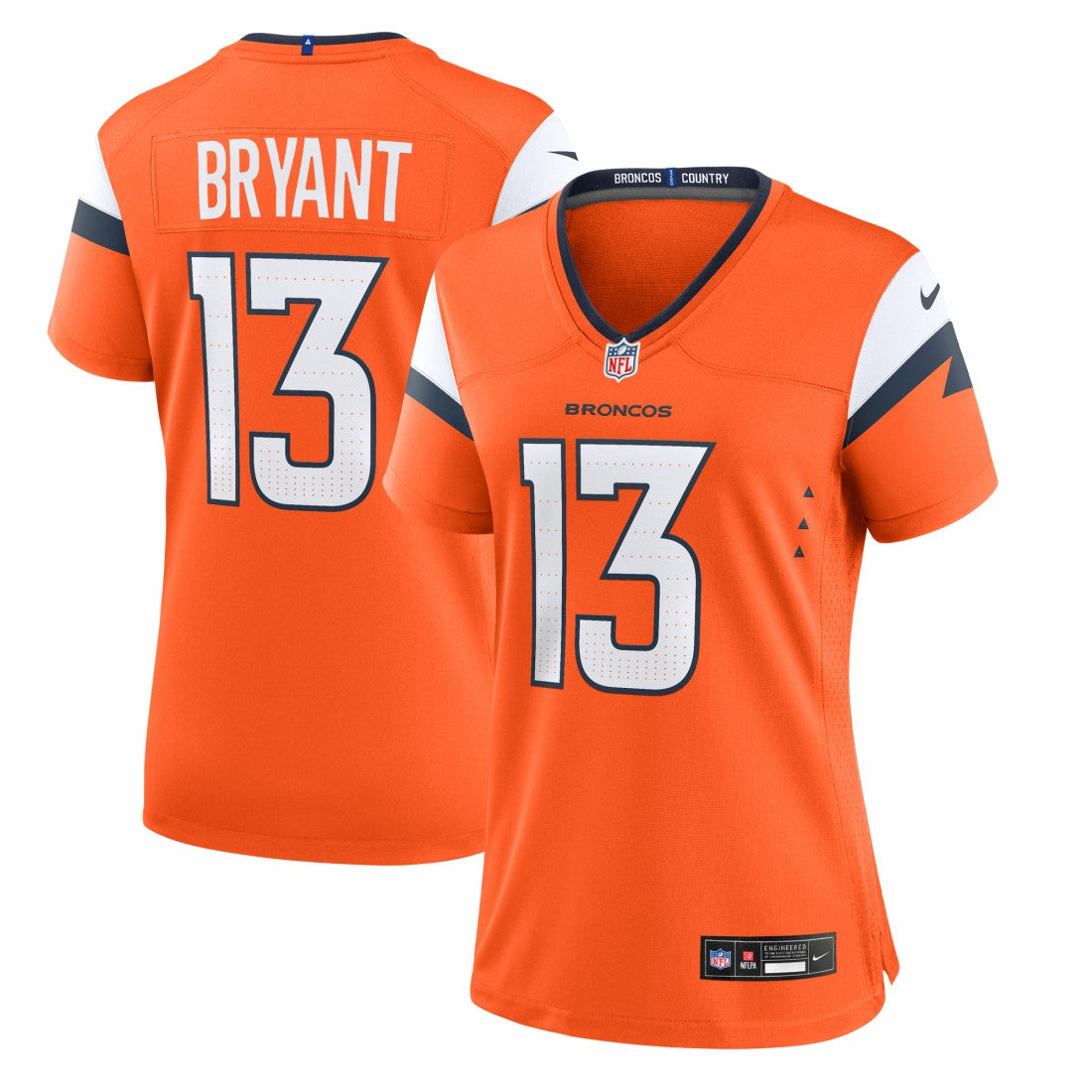 Pat Bryant Denver Broncos Women's Team Game Jersey - Orange | NFL Jerseys
