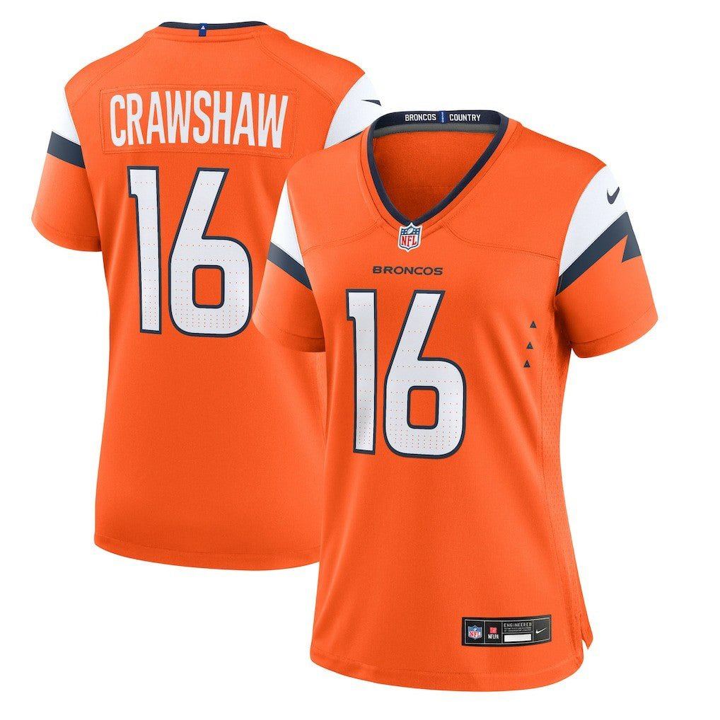 Jeremy Crawshaw Denver Broncos Women's Team Game Jersey Orange - Nike
