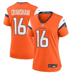 Jeremy Crawshaw Denver Broncos Women's Team Game Jersey Orange - Nike
