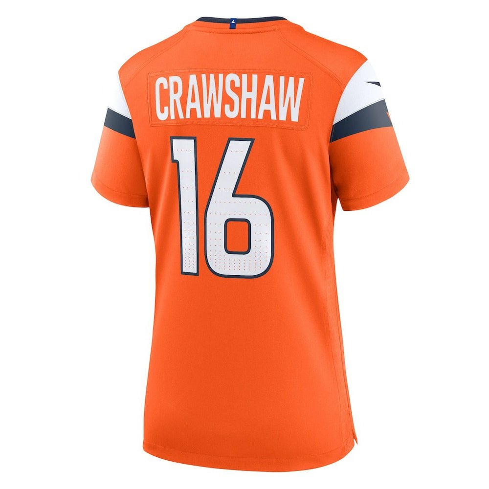 Jeremy Crawshaw Denver Broncos Women's Team Game Jersey Orange - Nike