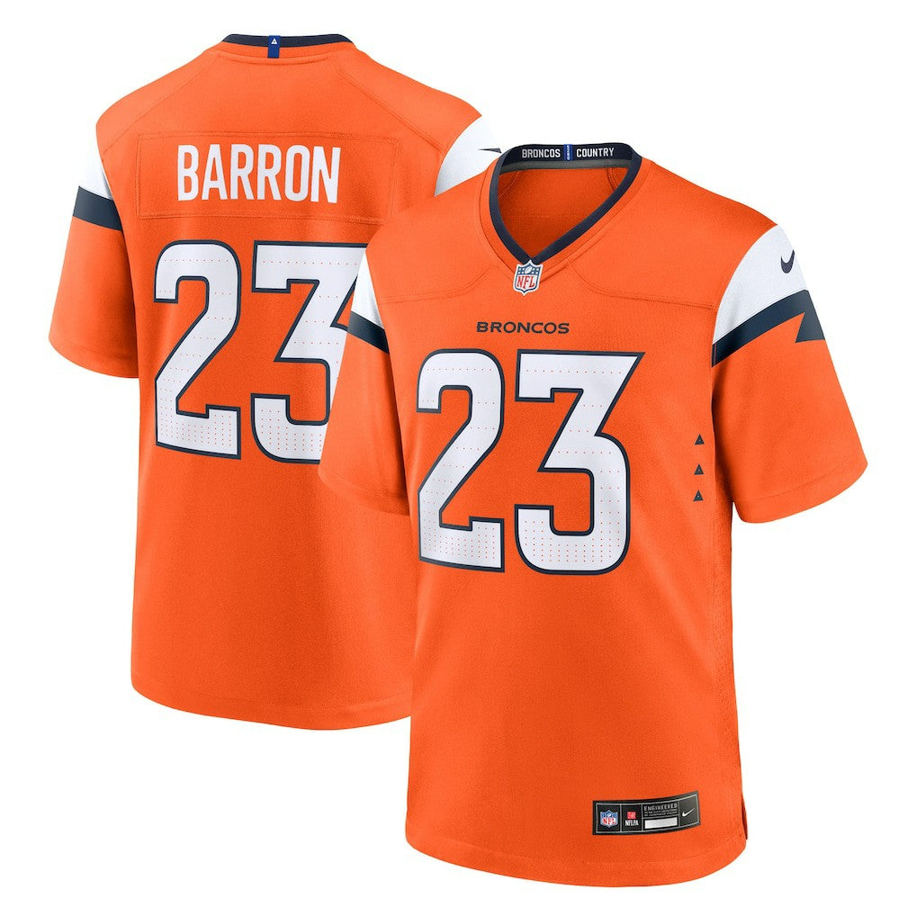 Jahdae Barron Denver Broncos Team Game Jersey Orange - Nike