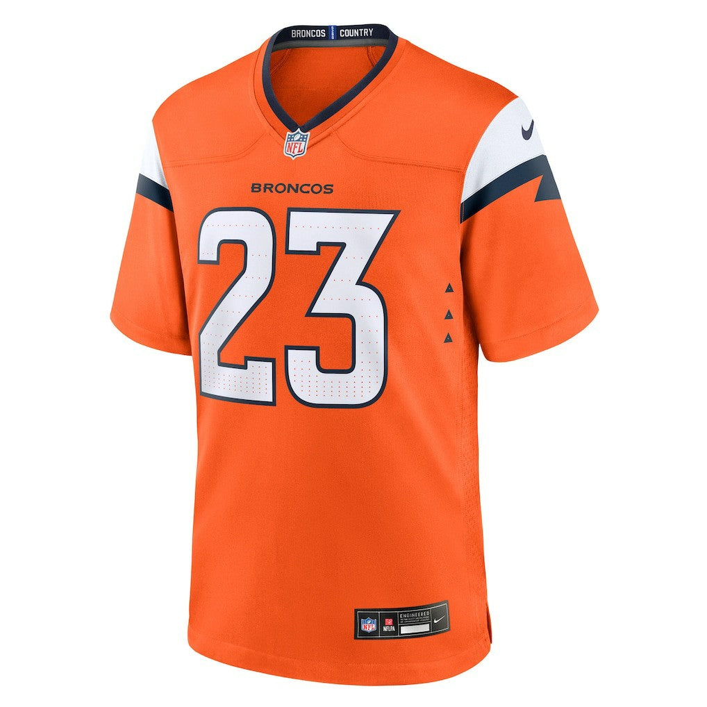 Jahdae Barron Denver Broncos Team Game Jersey - Orange | NFL Jerseys