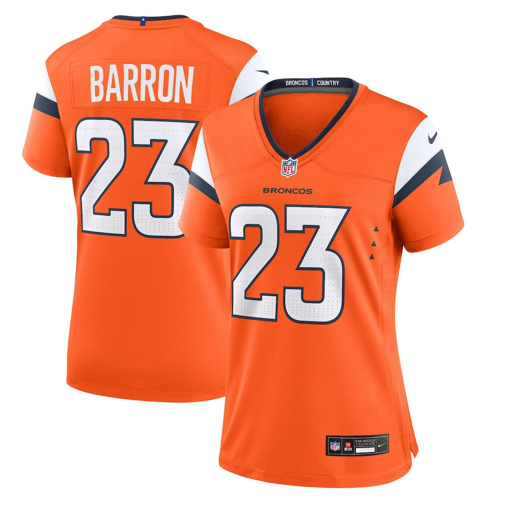 Jahdae Barron Denver Broncos Women's Team Game Jersey Orange - Nike