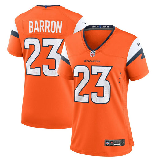 Jahdae Barron Denver Broncos Women's Team Game Jersey - Orange | NFL Jerseys