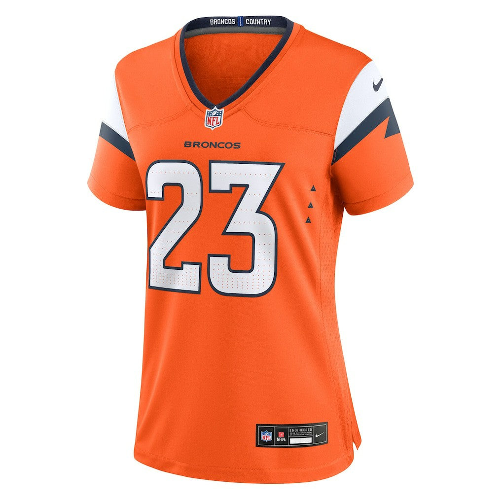 Jahdae Barron Denver Broncos Women's Team Game Jersey Orange - Nike