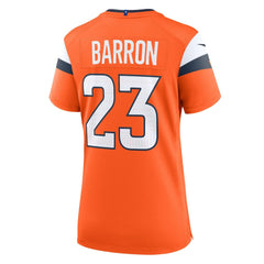 Jahdae Barron Denver Broncos Women's Team Game Jersey Orange - Nike