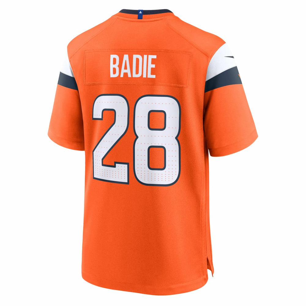 Tyler Badie Denver Broncos Team Game Jersey Orange - Nike