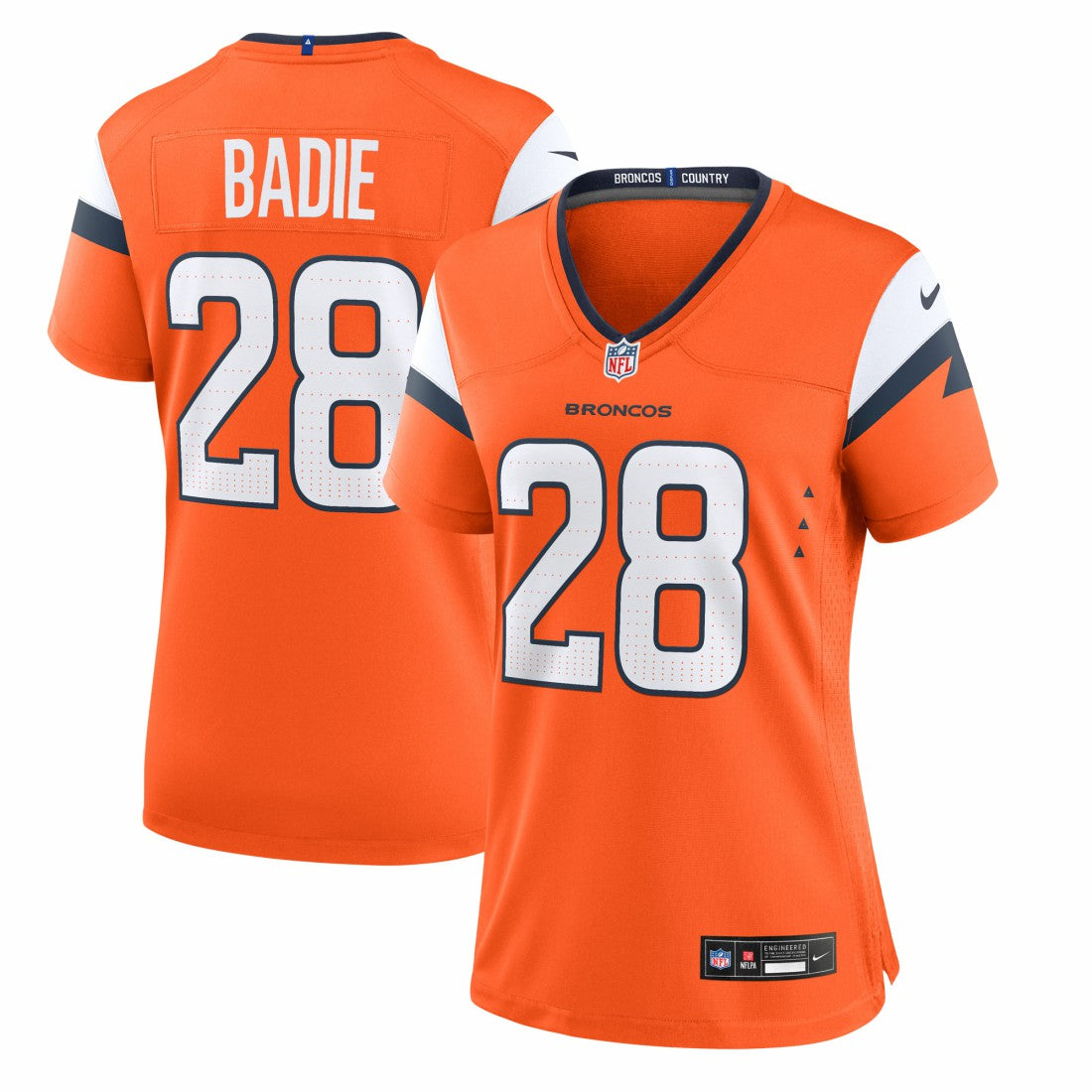 Tyler Badie Denver Broncos Women's Team Game Jersey Orange - Nike