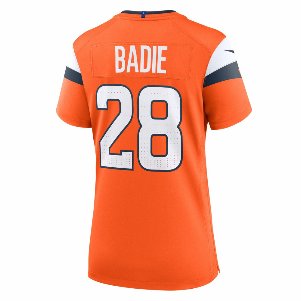 Tyler Badie Denver Broncos Women's Team Game Jersey Orange - Nike