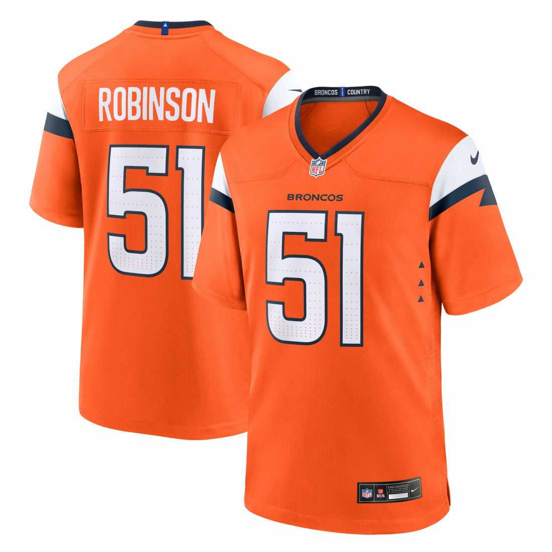 Que Robinson Denver Broncos Team Game Jersey Orange - Nike