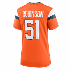 Que Robinson Denver Broncos Women's Team Game Jersey Orange - Nike