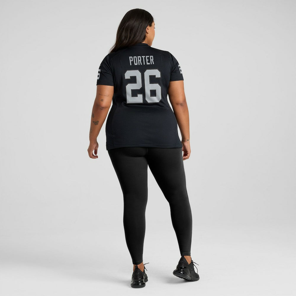 Darien Porter Las Vegas Raiders Women's Team Game Jersey Black - Nike