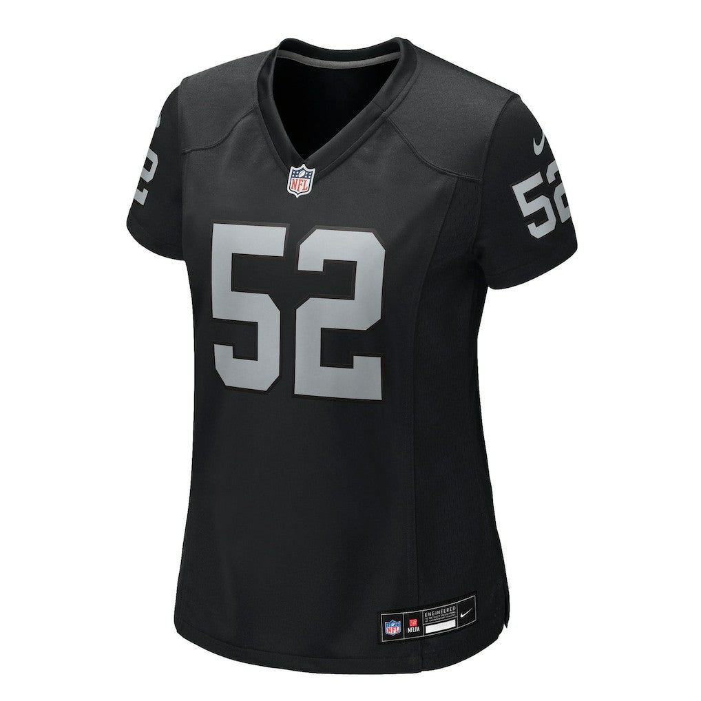 Elandon Roberts Las Vegas Raiders Women's Team Game Jersey Black - Nike