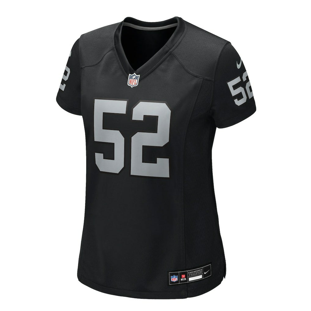 Elandon Roberts Las Vegas Raiders Women's Team Game Jersey Black - Nike