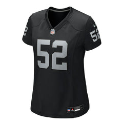 Elandon Roberts Las Vegas Raiders Women's Team Game Jersey Black - Nike