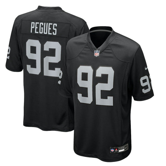 JJ Pegues Las Vegas Raiders Team Game Jersey - Black | NFL Jerseys