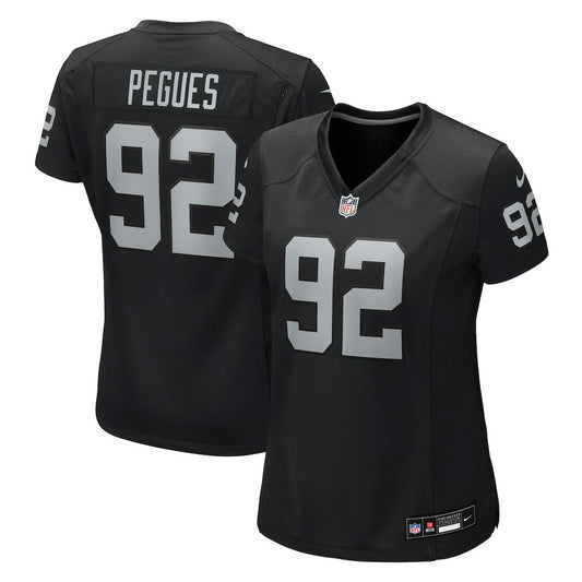 JJ Pegues Las Vegas Raiders Women's Team Game Jersey - Black | NFL Jerseys