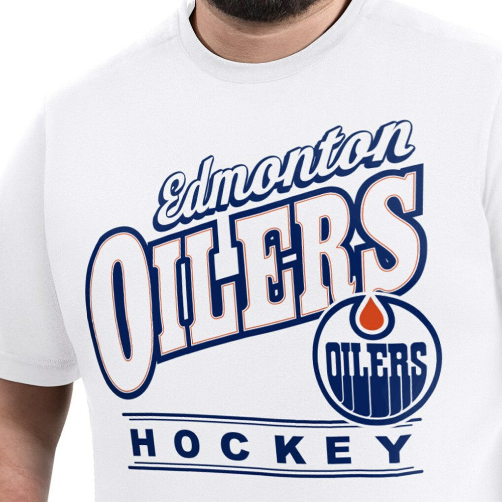 Edmonton Oilers - G-III Sports by Carl Banks Adaptive Headliner T-Shirt White
