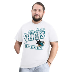 San Jose Sharks - G-III Sports by Carl Banks Adaptive Headliner T-Shirt White
