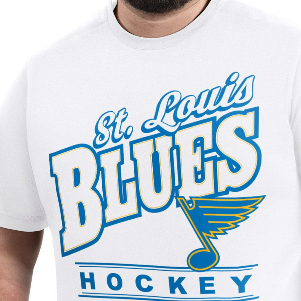St. Louis Blues - G-III Sports by Carl Banks Adaptive Headliner T-Shirt White