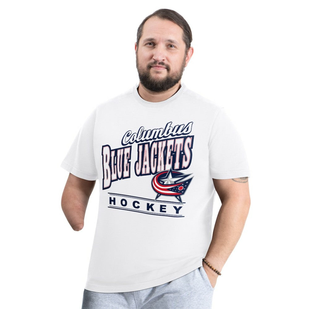 Columbus Blue Jackets - G-III Sports by Carl Banks Adaptive Headliner T-Shirt White