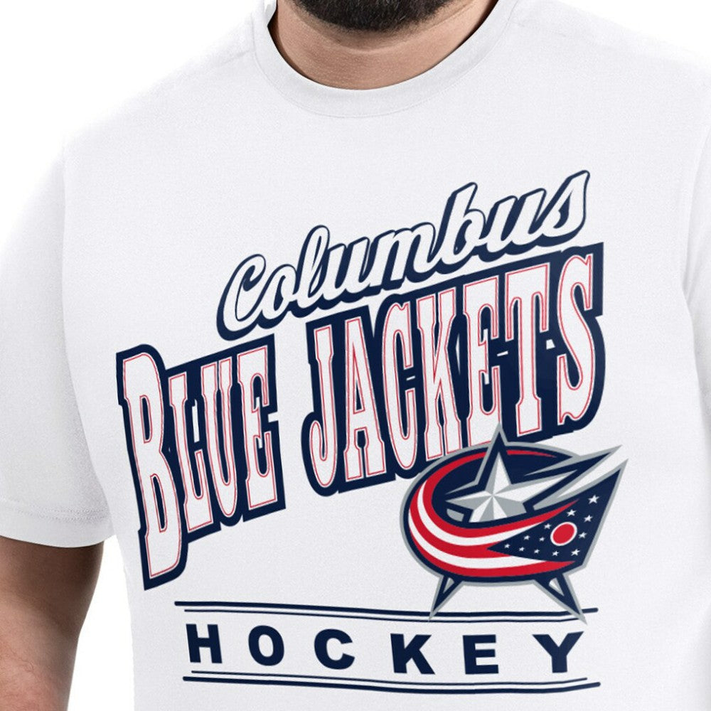 Columbus Blue Jackets - G-III Sports by Carl Banks Adaptive Headliner T-Shirt White