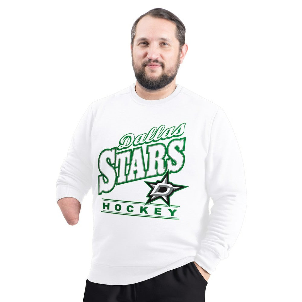 Dallas Stars - G-III Sports by Carl Banks Adaptive Headliner Fleece Sweatshirt White