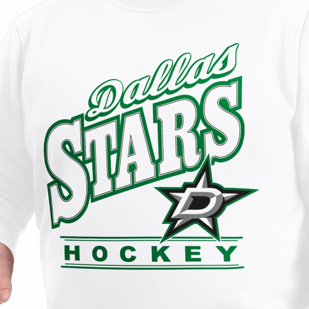 Dallas Stars - G-III Sports by Carl Banks Adaptive Headliner Fleece Sweatshirt White