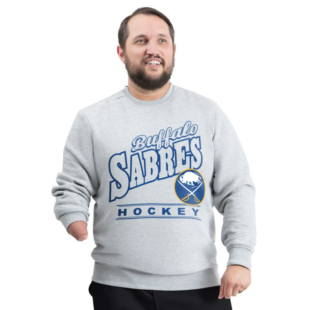 Buffalo Sabres - G-III Sports by Carl Banks Adaptive Headliner Fleece Sweatshirt Gray