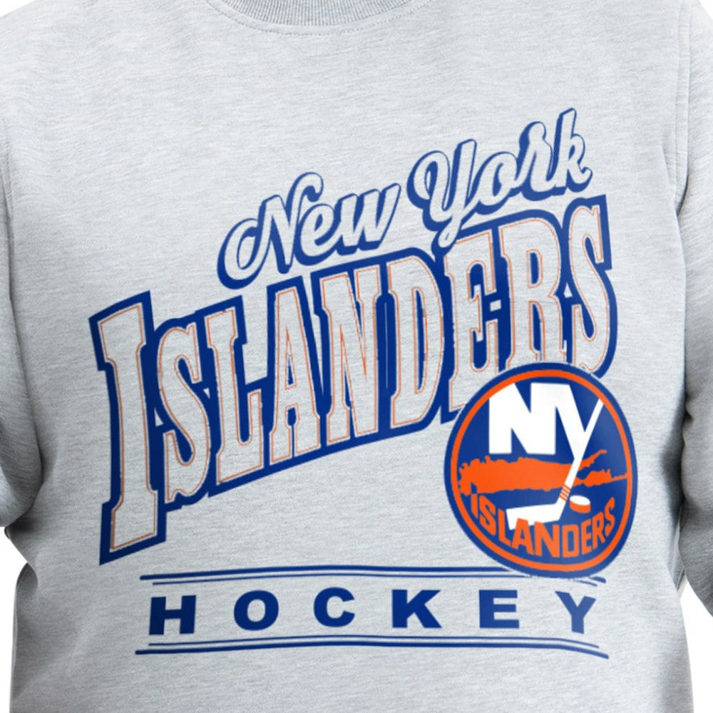 New York Islanders - G-III Sports by Carl Banks Adaptive Headliner Fleece Sweatshirt Gray