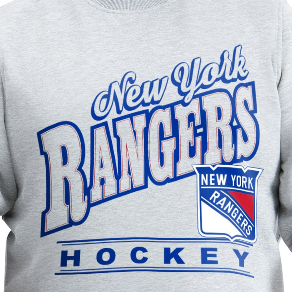 New York Rangers G-III Sports by Carl Banks Adaptive Headliner Fleece Sweatshirt Gray