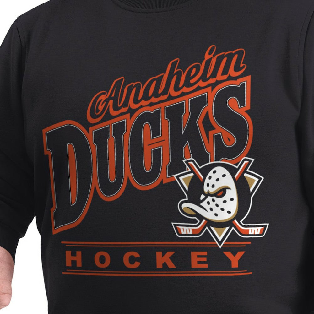 Anaheim Ducks - G-III Sports by Carl Banks Adaptive Headliner Fleece Sweatshirt Black