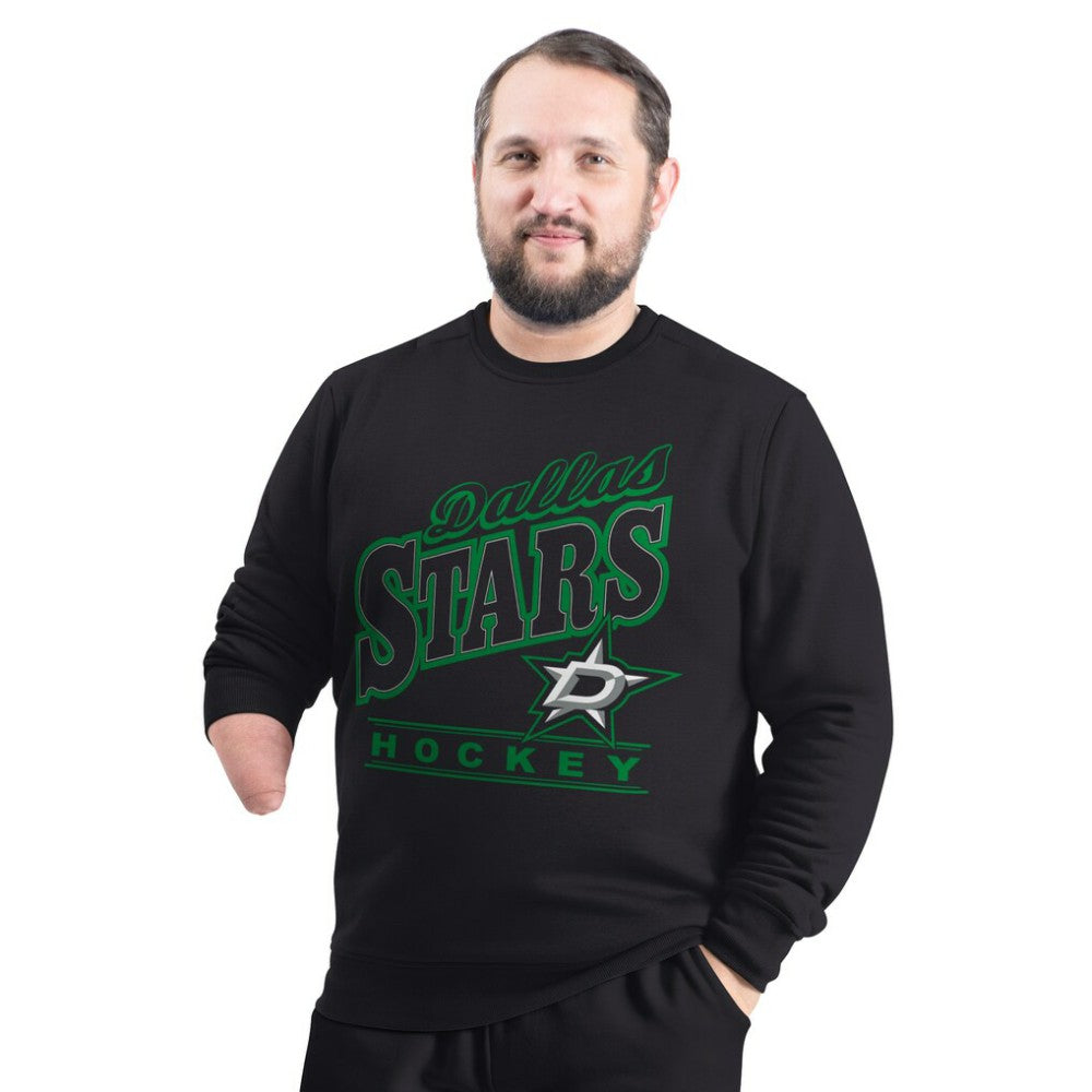Dallas Stars - G-III Sports by Carl Banks Adaptive Headliner Fleece Sweatshirt Black