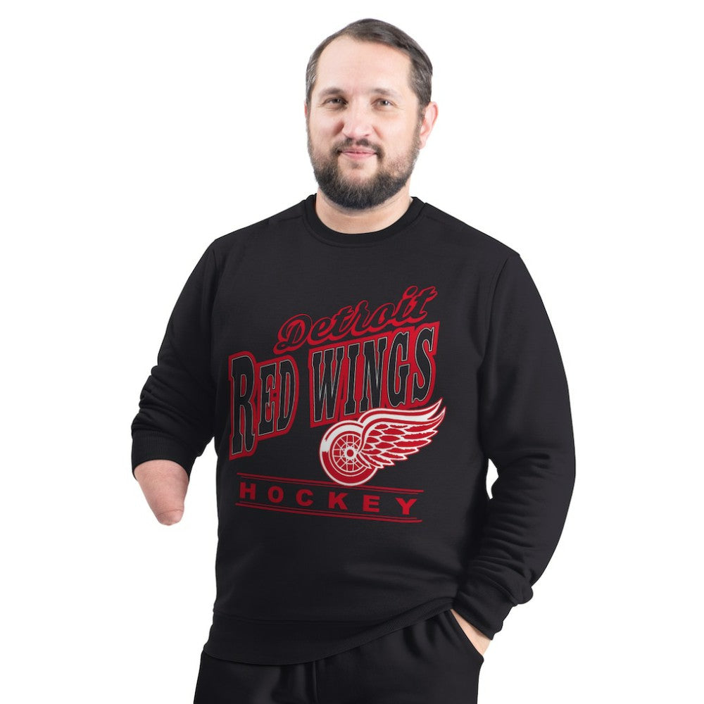 Detroit Red Wings - G-III Sports by Carl Banks Adaptive Headliner Fleece Sweatshirt Black