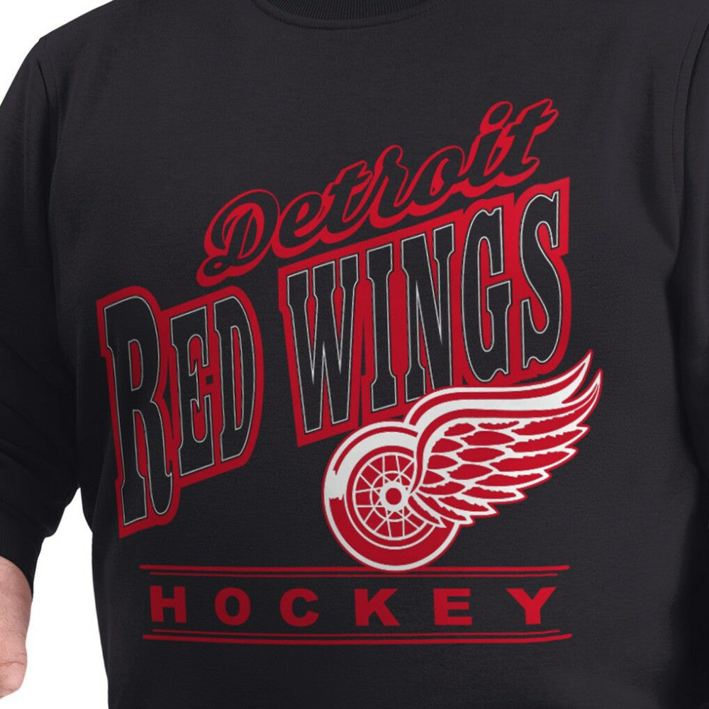 Detroit Red Wings - G-III Sports by Carl Banks Adaptive Headliner Fleece Sweatshirt Black