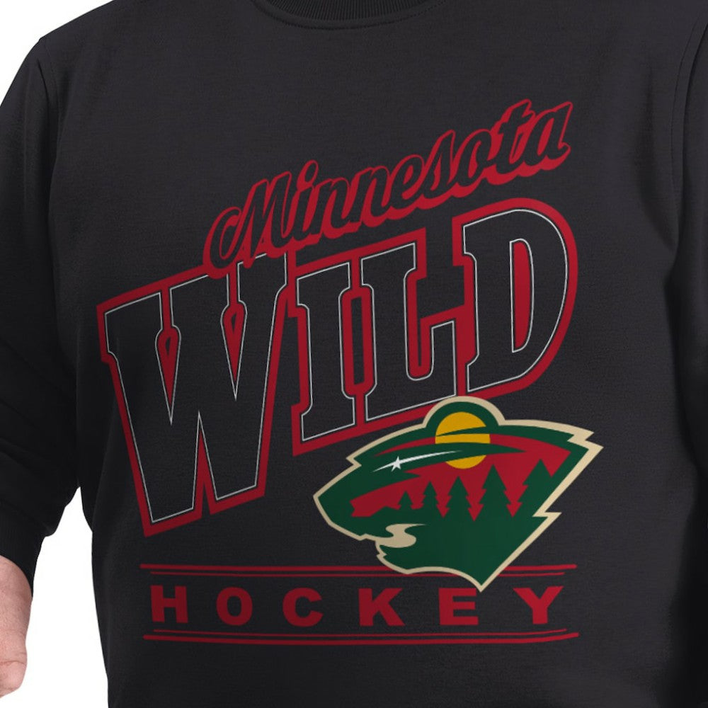 Minnesota Wild - G-III Sports by Carl Banks Adaptive Headliner Fleece Sweatshirt Black