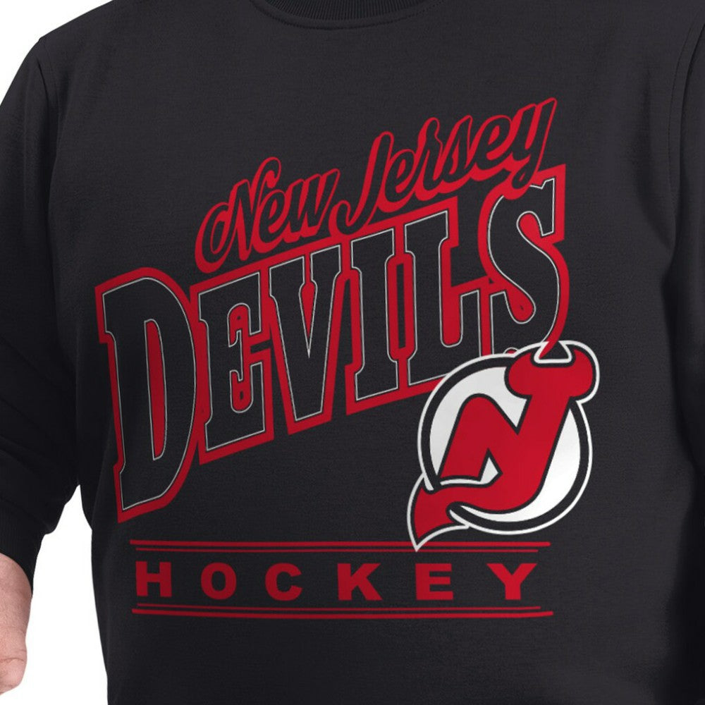 New Jersey Devils - G-III Sports by Carl Banks Adaptive Headliner Fleece Sweatshirt Black